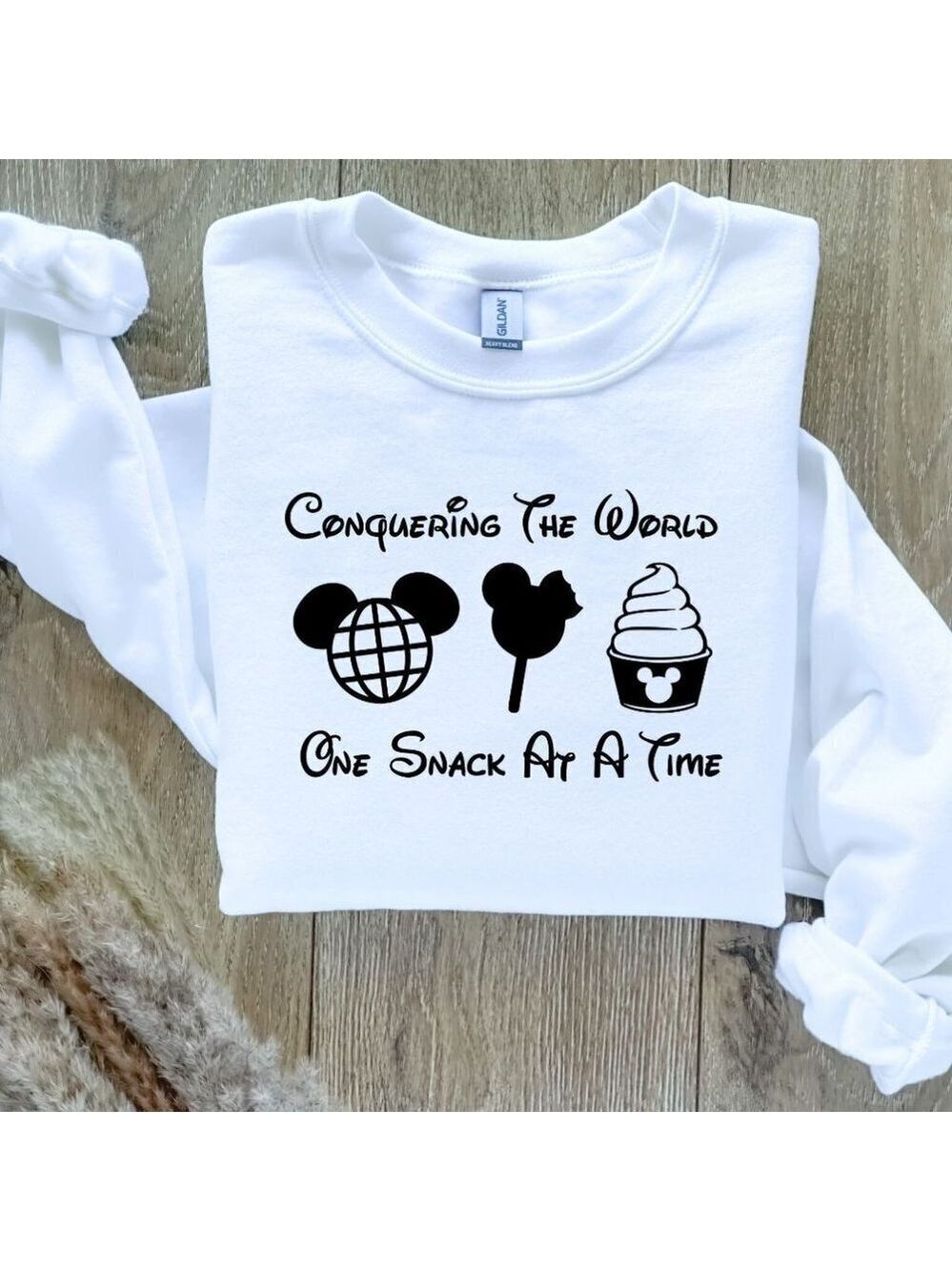 Disney Epcot Sweatshirt - Conquering the World One Snack at a Time Sweater